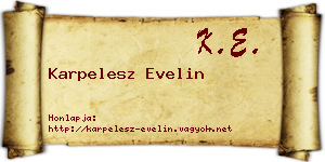 Karpelesz Evelin névjegykártya